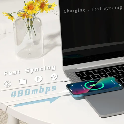 Miniatura 5 de Cable USB C a Lightning de 2 unidades de 0.91 m, paquete de 3 pies [certificado MFi], cable de carga rápida para iPhone, suministro de energía