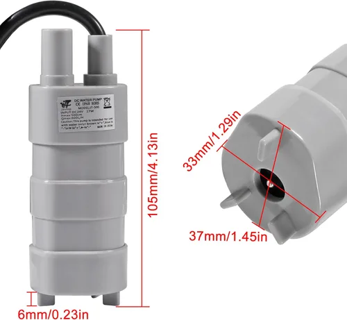 Miniatura 4 de DIANN 2pcs Micro Bomba de Agua DC 24V Mini Bomba de Agua Sumergible 840L/H Bombas de Alto Flujo para Acuario Peces Tanque Fuente