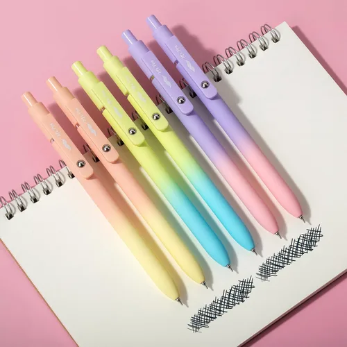 Miniatura 7 de Mr. Pen - Bolígrafos de gel retráctiles, paquete de 6, barriles de color degradado, bolígrafos de gel negros, secado rápido, punta fina de 0.02