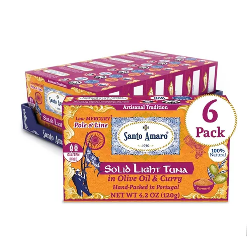 Miniatura 15 de Santo Amaro - Filetes artesanales de atún silvestre en aceite de oliva y orégano, atún capturado con caña y línea de Portugal, atún enlatado al