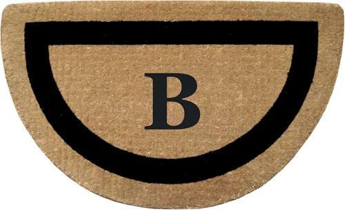 Miniatura 28 de Tapete de fibra de coco natural, para puerta de entrada, rectangular, resistente, para patio, atrapador de suciedad antideslizante, decoración