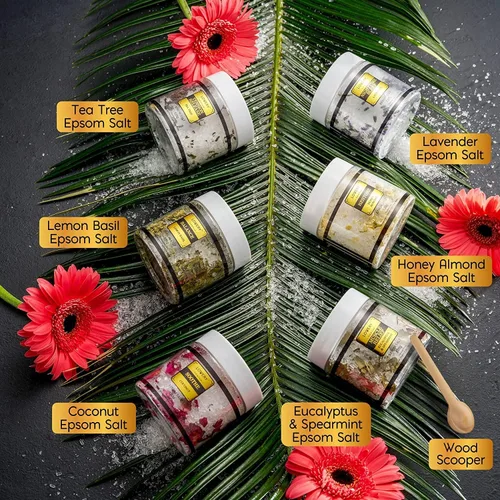 Miniatura 2 de Regalos para mujeres que lo tienen todo, cesta de regalo de spa, juego de cestas de regalo de sales de baño de Epsom, sal de cuidado personal