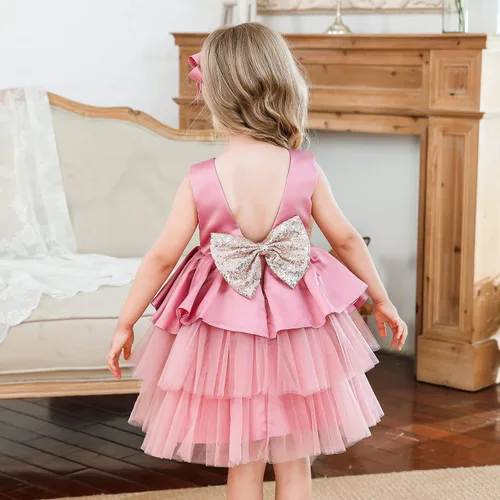 Miniatura 3 de NNJXD Baby Girl Princess Dress Bowknot Sequins Dresses
