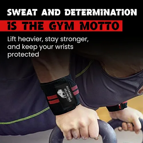 Miniatura 7 de Paquete de 2 pulseras de levantamiento de pesas ilimitadas para entrenamiento de gimnasio, hombres y mujeres, prevenir lesiones y mejorar tu