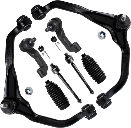 Miniatura 421 de Detroit Axle - Kit de brazos de control de extremo delantero de 8 piezas para Dodge Dakota 00-04, Durango 00-03, 4 brazos de control superior e