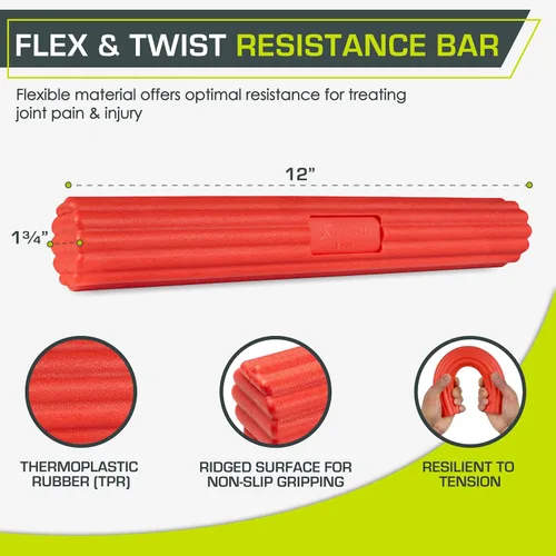 Miniatura 2 de ProsourceFit Flex and Twist Bars Sets and Singles, Resistance Bars for Occupational Therapy, Tennis Elbow Treatment, and Wrist Strengthening, 12-in