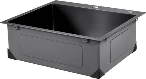 Miniatura 9 de VEVOR Fregadero de cocina empotrado de 25" con profundidad de 9" Fregadero de cocina de montaje superior de un solo tazón Fregadero de acero