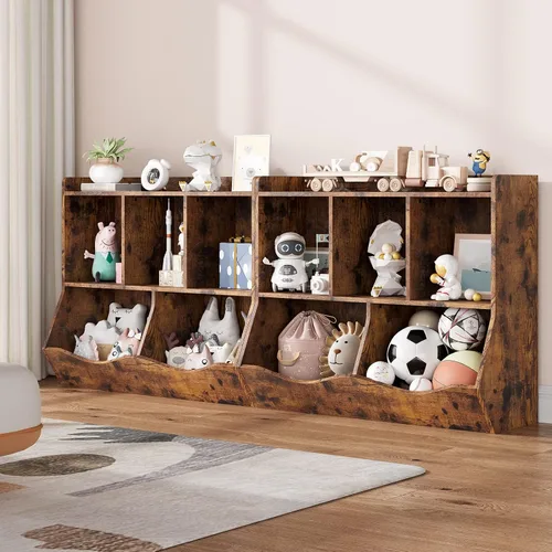 Miniatura 7 de GAOMON Estantería de juguetes y estantería para niños y niñas, estante múltiple con organizador de cubos para almacenamiento de libros y juguetes