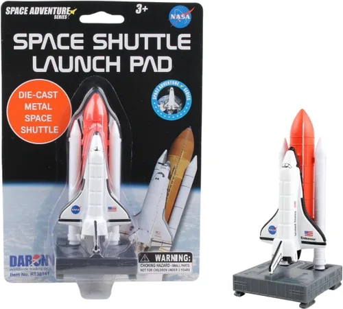 Set de juguetes de misión espacial Daron Nave espacial en plataforma de lanzamiento, representación auténtica de naves espaciales, juegos
