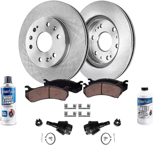 Miniatura 77 de Detroit Axle - Rotores de freno para Jeep Compass 2015-2022 Renegade 2016-2022 Fiat 500X 2016-2022, 2018, 2019, 2020, 2021. Reemplazo de rotores