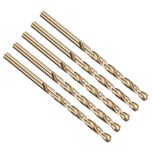Miniatura 240 de PATIKIL Broca Jobber de 0.039 in, vástago recto M35 cobalto 5% acero de alta velocidad 135° acabado dorado para metal duro de acero inoxidable - 2
