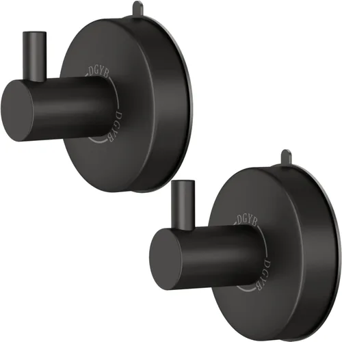 Miniatura 9 de DGYB Ganchos de ventosa para ducha, juego de 4 ganchos de toalla de níquel cepillado para baños, ganchos de ducha de acero inoxidable SUS 304