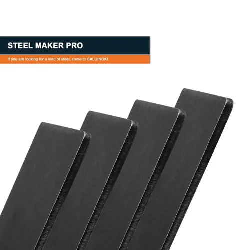 Miniatura 3 de Paquete de 10 planchas planas de acero 420 de 4"x2"x1/8" pulgadas, plantillas para cuchillos para fabricación de cuchillos, acero para forja