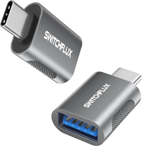 Adaptador USB C a USB [2 unidades], 10Gbps tipo C macho a USB 3.0 hembra OTG convertidor para MacBook Pro/Air, iPhone 15/16 Pro, iPad Pro, Samsung