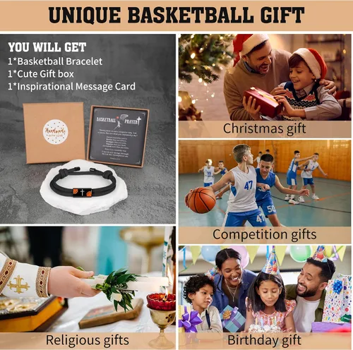 Miniatura 5 de Pulsera de cruz para hombre como regalo para adolescentes, fútbol, béisbol, Joshua, 1 9, cruz de baloncesto, filipenses, accesorios 413 como relleno
