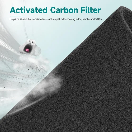 Miniatura 8 de Paquete de 1 filtro de repuesto compatible con purificador de aire Hynik Alviera HH001, filtración de 3 etapas de H13 True HEPA, filtro de carbón