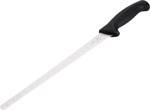 Miniatura 14 de Mercer Culinary M23880 Millennia Black Handle - Cuchillo para pan con mango negro, borde ondulado curvo de 10 pulgadas