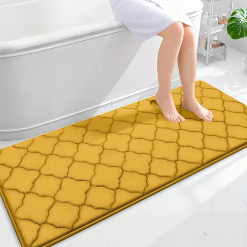 Miniatura 36 de OLANLY Alfombra de Baño de Espuma Viscoelástica de 24 x 16 pulgadas, Ultra Suave y Absorbente, Alfombras de Baño Antideslizantes, Cómodas, Lavables