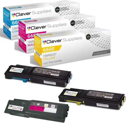 Miniatura 334 de CS compatible Xerox Phaser 6510/WorkCentre 6515 (106r03480) 2 cartuchos de tóner negro para Phaser 6510, WorkCentre 6515 2 negro