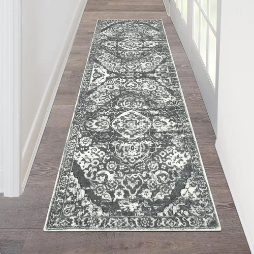 Miniatura 27 de HEBE Alfombra Pasillo 2'x10' Lavable Vintage Desgastada Alfombras de Área Antideslizante Alfombra de Lavandería Boho Alfombras de Piso para Pasillos