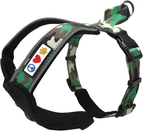 Miniatura 31 de Arnés para perro Pawtitas para entrenamiento de suave, ajustable, reflectante, acolchado para cachorros, Azul