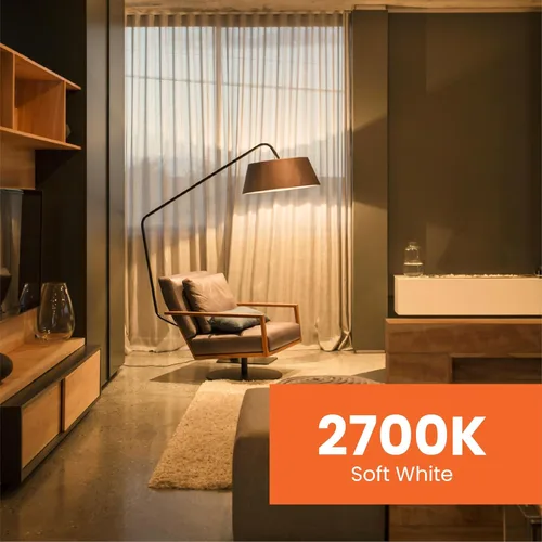 Miniatura 5 de Feit Electric Bombillas LED A19, equivalente a 100 W, no regulables, 1500 lúmenes, base estándar E26, blanco suave de 2700 K, 80 CRI, vida útil