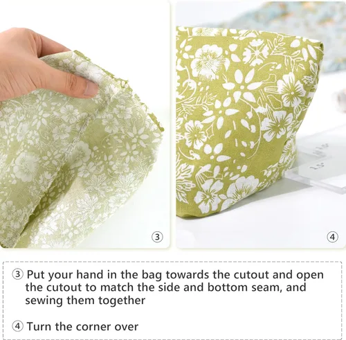 Miniatura 6 de UPTTHOW Juego de 3 plantillas para hacer bolsas cuadradas para principiantes, juego de herramientas de costura de acrílico transparente con bolsa