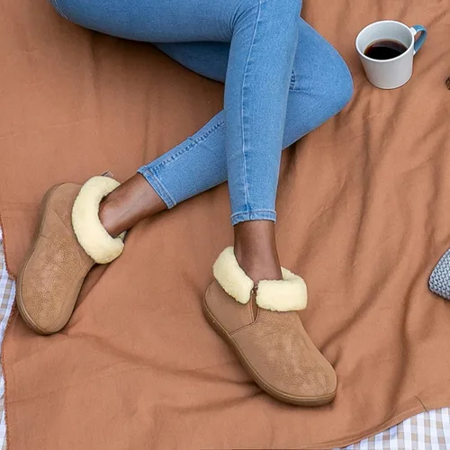 Miniatura 6 de RockDove Pantuflas tipo botín Sierra de piel sintética para mujer