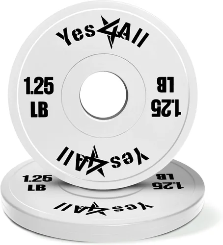 Miniatura 11 de Juego de placas de peso fraccional Yes4All, disponible en acero y goma, conjunto de 2/4/6 placas en tamaños de 1.25LB, 2.5LB o 5LB, micro placas