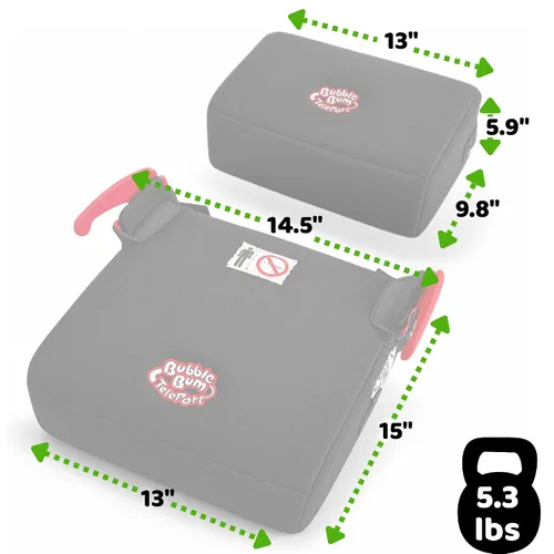 Miniatura 8 de BubbleBum Teleport Asiento Elevador para Automóvil sin Respaldo, Asiento Elevador para Niños para Automóvil 40-100 lbs, Asiento de Automóvil