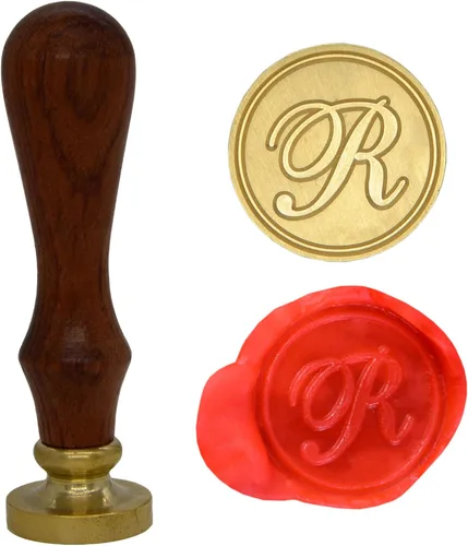 Miniatura 12 de Wax Seal Stamp Letter A-Z, Alphabet Initial Sealing Stamp for Christmas & Thanksgiving Cards, Wedding Invitation W-S-2 (Letter A)