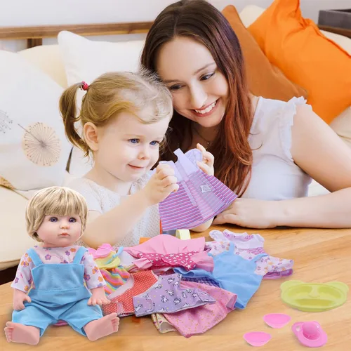Miniatura 5 de Alive - Ropa de muñeca de bebé, 9 juegos de ropa de muñeca para muñecas de 10, 11 y 12 pulgadas, accesorios para muñeca bebé, bonita tela hecha a