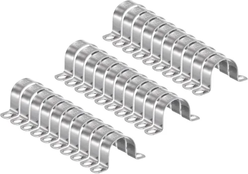 Miniatura 67 de HARFINGTON 10 abrazaderas de conducto de 5/16 pulgadas y 0.315 in, abrazadera de tubo M8 U, correa de tubo rígida de acero inoxidable, soporte