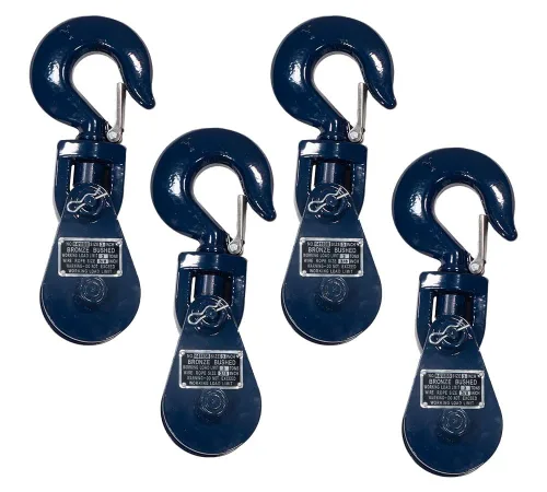 Miniatura 15 de Mytee Products Bloque de arrebate con gancho WLL 2 Toneladas Polea de 3"' + ' Cable de alambre de 3/8" Pulley para rescate con enrollamiento
