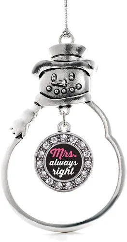 Miniatura 9 de Inspired Silver - Roller Queen - Adorno de Navidad plateado - Adorno circular para árbol de Navidad con circonita cúbica - Decoración colgante