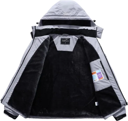 Miniatura 3 de Pooluly - Chaqueta de invierno para esquísnowboard para mujer, con capucha, impermeable, rompeviento