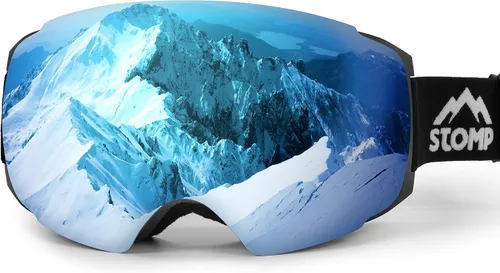 Miniatura 8 de STOMP Gafas de esquí PRO – sin marco, lente intercambiable, 100% protección UV400, gafas de nieve para hombres y mujeres OTG