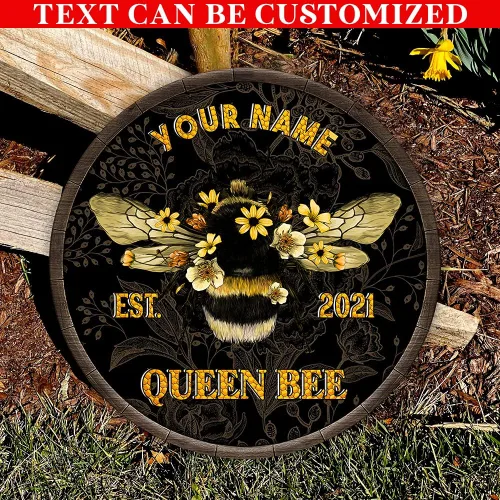 Miniatura 3 de Artsy Woodsy Decoración de pared personalizada de placa de madera de abeja de miel, regalos para apicultores - Decoración para amantes de las abejas
