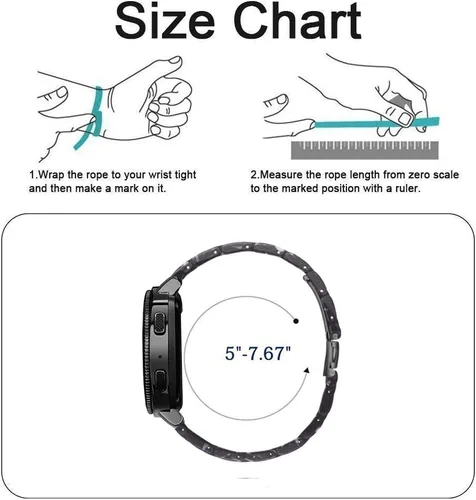 Miniatura 7 de Correa de resina compatible con Samsung Galaxy Watch 7/FE/6/5/4 1.732 in/1.575 in, Classic 6 1.850 in/1.693 in, 5 Pro 1.772 in, 4 Classic 1.811