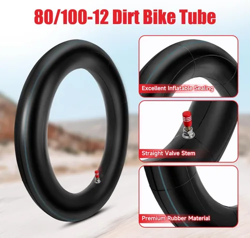 Miniatura 5 de GREHUA Tubo de motocross 80/100-12 compatible con KLX110 CRF110 PW80 SSR125 TTR110, tubo interior 2.75/3.00-12 para 125cc 110cc 90cc 50cc Tao Tao