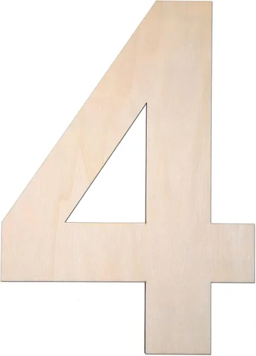 Miniatura 37 de Símbolo de madera de 12 pulgadas &, letra grande de madera sin terminar de 1/4 de pulgada de grosor para manualidades de bricolaje, decoración