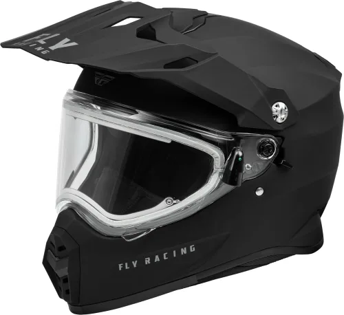 Miniatura 14 de Fly Racing Trekker Cold Weather MX ATV Off-Road Motorcycle Helmet Pizarra/Negro/Rojo (Dual Shield)
