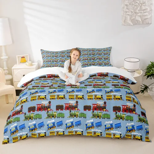 Miniatura 27 de Juego de funda de edredón para niños con diseño de gato negro, tamaño individual, juego de ropa de cama de animales lindos con burbujas de baño