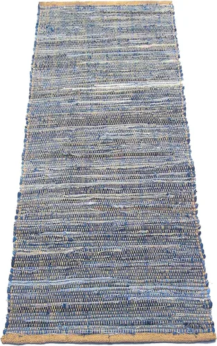 Miniatura 10 de Chardin home Alfombra de pasillo de yute y algodón óxido, alfombra reversible tejida a mano de 2 x 5 pies, decoración rústica de yute naranja