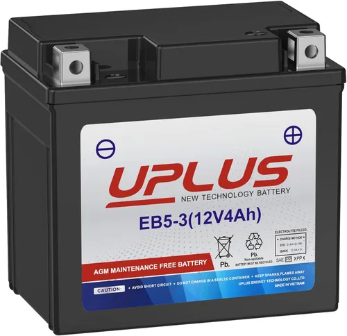 Miniatura 11 de UPLUS YTX4L-BS - Batería de motocicleta, EB4-3 12 V, 3 Ah, SLA, sin mantenimiento, scooter, ATV AGM, repuesto para YT4L-BS, AGM12-4, LTX4L-BS