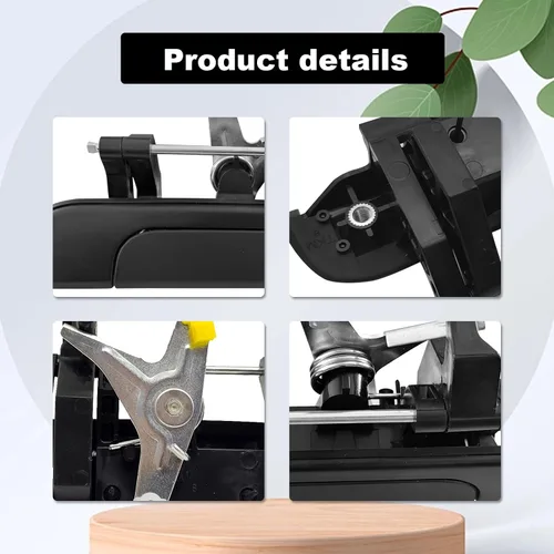 Miniatura 3 de Manija texturizada para puerta trasera negra para puerta trasera, compatible con camioneta Toyota Tacoma 1995, 1996, 1997, 1998, 1999, 2000, 2001