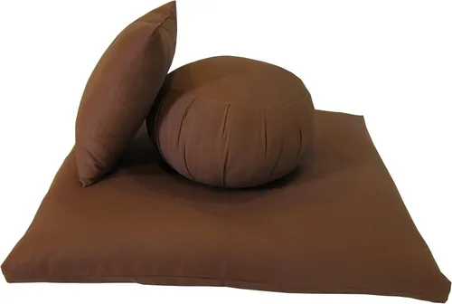 Miniatura 4 de Kapok Zafu, Zabuton and Support Juego de cojines de meditación (3 piezas)