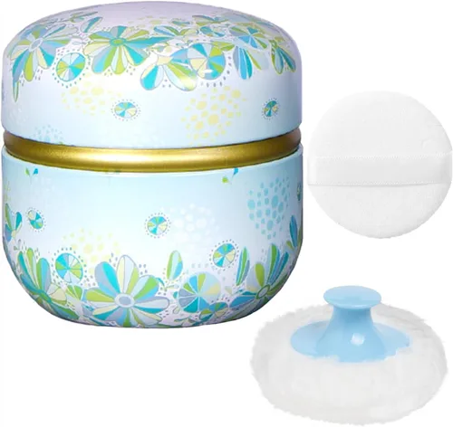 Miniatura 11 de Estuche de Polvo Corporal WEMEGA con Aplicador de Polvo, Contenedor de Polvo, Caja de Té para Polvo Corporal y Facial para Bebés y Mujeres, Estuche