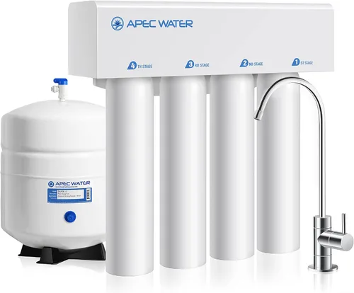 APEC Water Sistemas RO-Twist Supreme 75 GPD Sistema de filtración de agua potable de ósmosis inversa Filtro de giro de cambio rápido