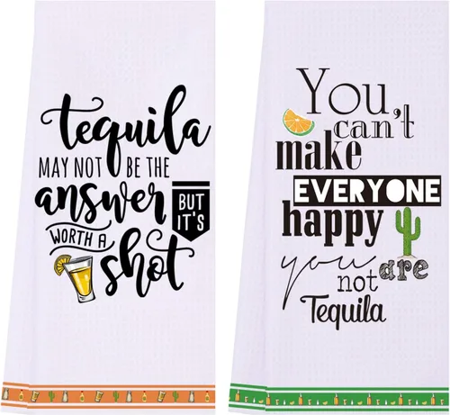 Miniatura 11 de LXOMILL Divertidas toallas de cocina de queso, cestas de queso Punny y bonitos juegos de paños decorativos para platos